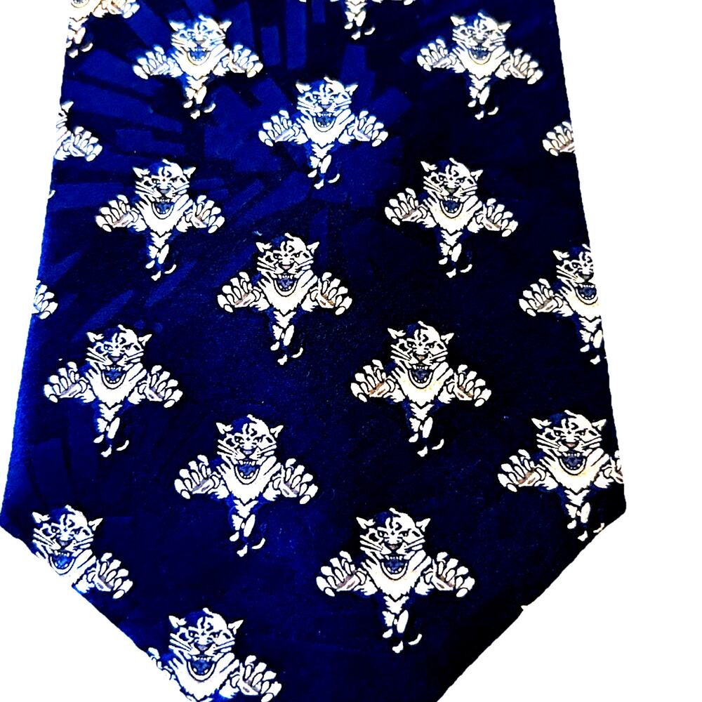 Vintage Florida Panthers NHL Collectible Silk Tie Daniel de Fasson Hockey Cats